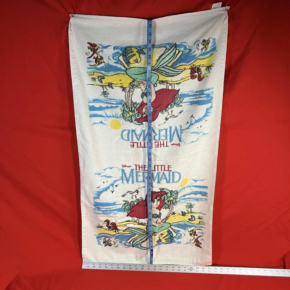 Vintage Cannon Little Mermaid Towel And Washcloth Set / Made In USA / Flaws
